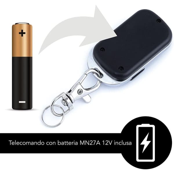 Universell fjernkontroll for porter Frekvens 433,92 MHz for automatisk port Stor rekkevidde. Programmerbar universell fjernkontroll Fast koding 12 V