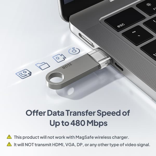 USB till USB-C-adapter 4-pack, transparent Typ-C-hona till A-hane billaddarkonverterare för iPhone 16