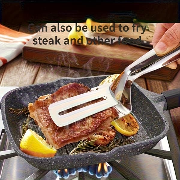 Grillklype i rustfritt stål for fisk og kjøtt, sklisikkert grep for koreansk BBQ