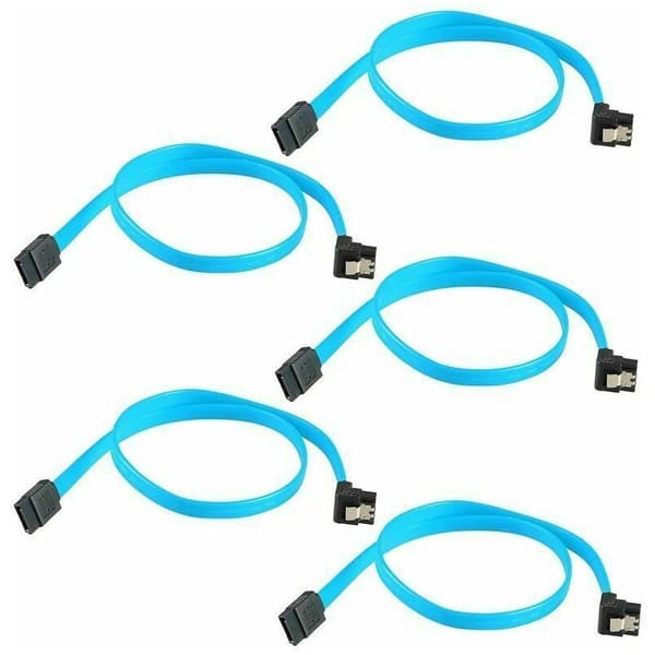 5 stk SATA 3.0 SATA3 III 6GB/S Kabel 90 Grader Rett Vinkel for Harddisk