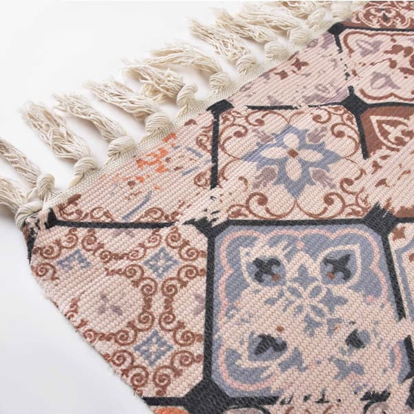 Bomulls- og polyestermatt ORIENT Orient 90x60 cm Brun/Beige/Grønn 1 stk