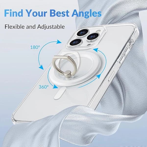 Magnetisk telefonringholder for iPhone 16 15 14 13 12 MagSafe - Justerbart 360° fingerringgrep