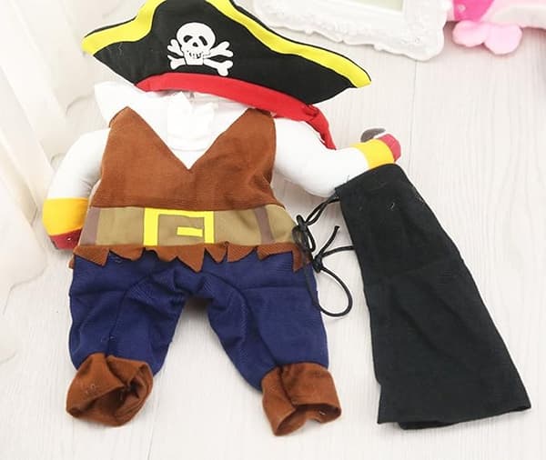 Husdjursdräkt Hund Katt Pirat Halloween Kostym Polyester