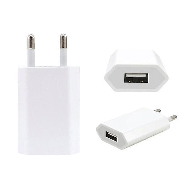 1A vægoplader strømforsyningsadapter kompatibel med iPhone Samsung/Sony/LG/MM.