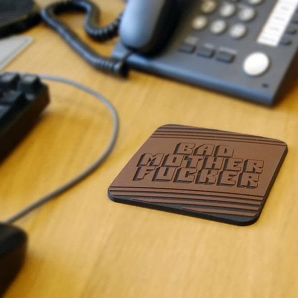 Coasters 2-pack Retro - Pulp Fiction \"Bad Mother Fucker\"