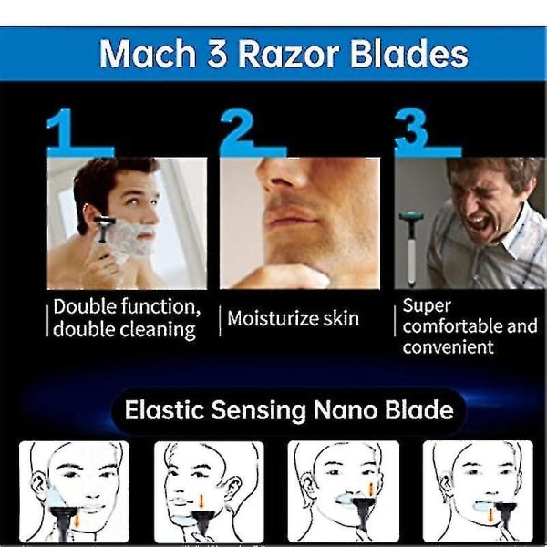Mach 3 barberblade Refills 24stk, barberblade til mænd