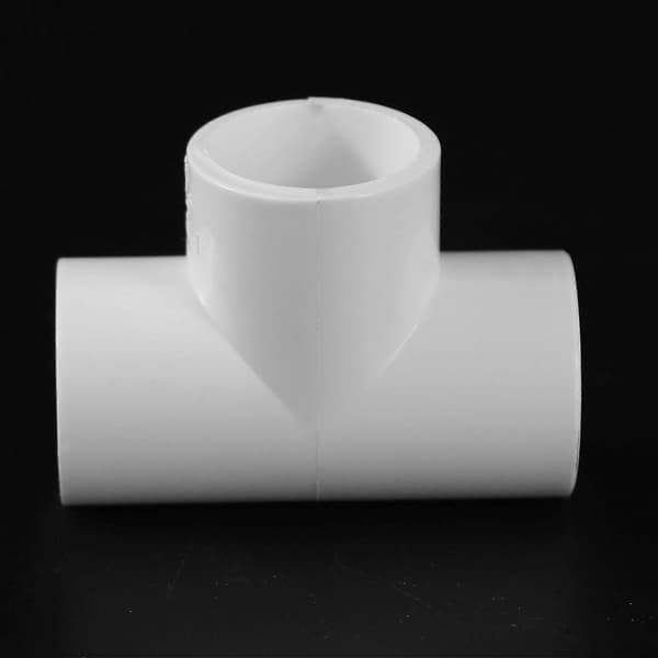 20mm PVC T-kobling 3-veis vannrør røradapter koblinger hvit 10 stk