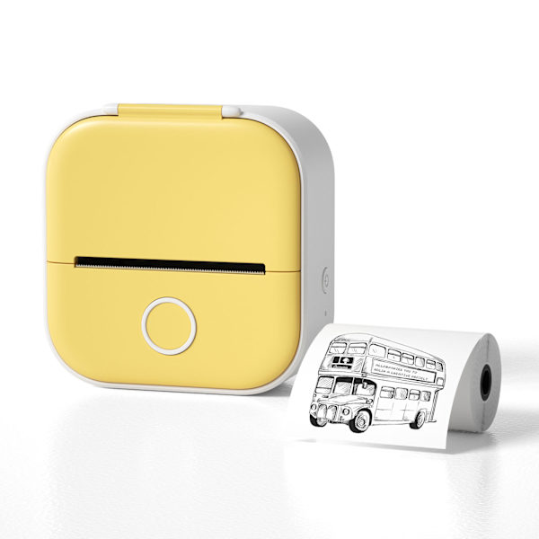 Phomemo T02 Termisk Mini Printer - Lille, Bærbar Bluetooth Printer til Hjemmet og Mobilen - Perfekt til Etiketter, Noter og Fejlrettelser all yellow