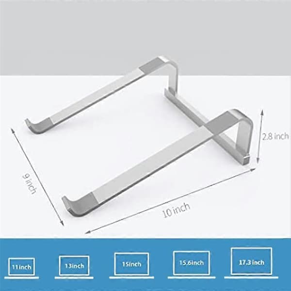 Stationær bærbar computerstander Stabil stander Ergonomisk aluminium computerstativ Bærbar kølestander (sølv)