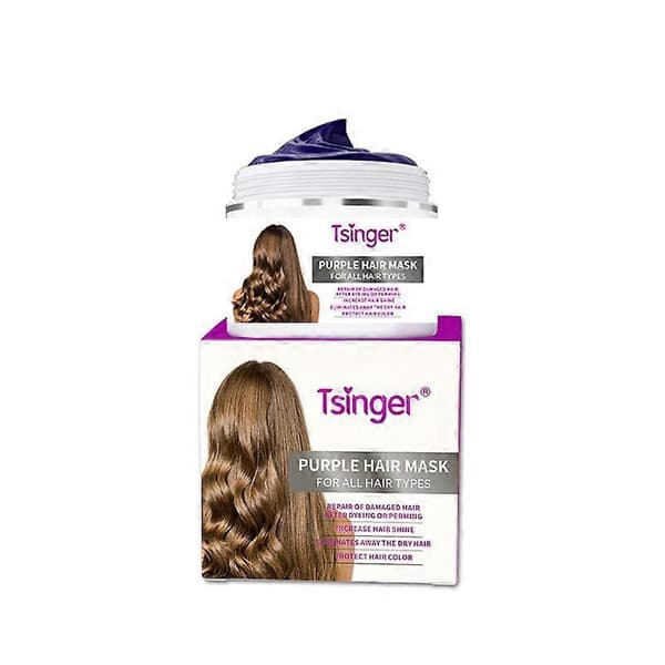 Lilla Hårmaske, Violet Blå Hårmaske, Dyb Balsam til Farvebehandlet Hår, Reparations- og Næringsbehandling til Bleget, Gulligt Hår 1 Stk. 1Pcs
