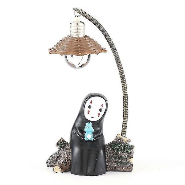 Spirited Away No Face natlampe Chihiro Miyazaki anime-figur 21 cm sort