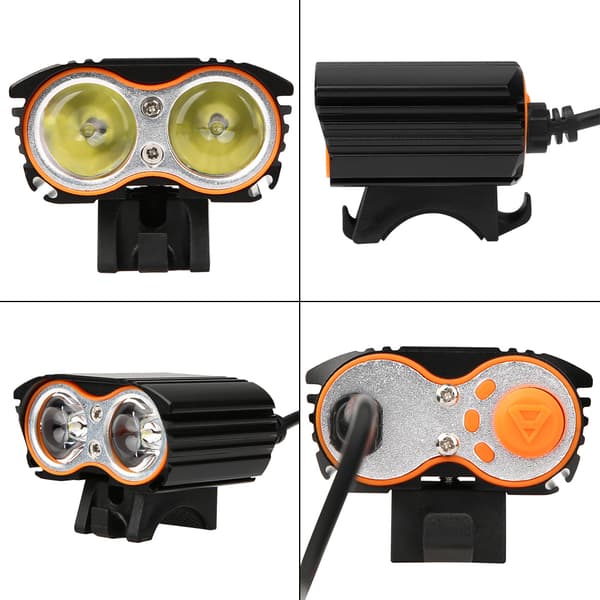 Lyssterk LED 2000LM USB Sykkelhodelykt Sykkel Frontlys for Nattsykling