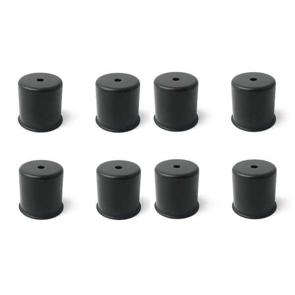 8-paknings lysholdere for DIY-lysestaker Svart