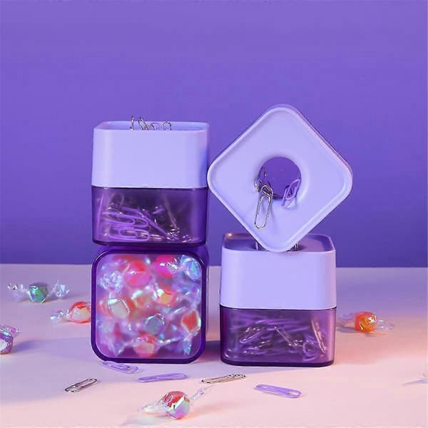 New Two-Tone Paper Clips, 28mm, 130 Clips Per Box (Purple)