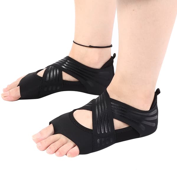 Yogaskor för kvinnor och flickor, mjuk sula, halkfria, professionella elastiska yogaskor för inomhusbruk (37/38)