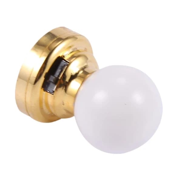 1:12 Dollhouse Miniature Globe White Ceiling Lamp LED Lighting Lamp With Battery