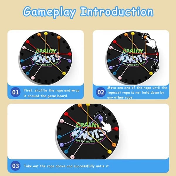 Hjärngymnastik Knutupplösningsspel