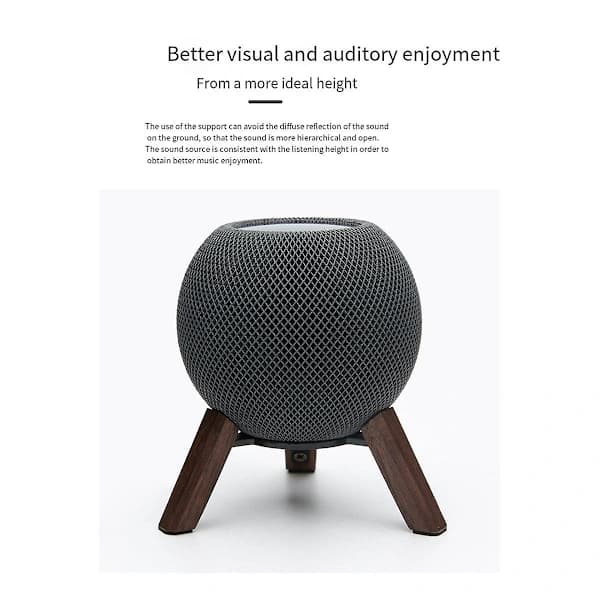 Äkta trästativ för HomePod Mini - Stativ med metallram för hemmet