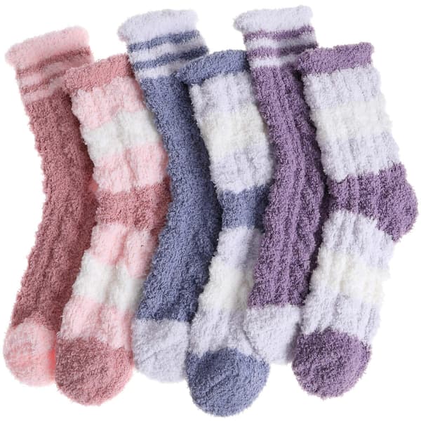 Damestrømper, hyggelige strømper, fluffy vinterstrømper, tykke strømper, gaver, sengestrømper, julestrømper, 6 par