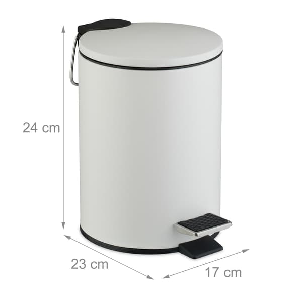 Pedalspand til badeværelset, 3 l – soft-close, håndfri