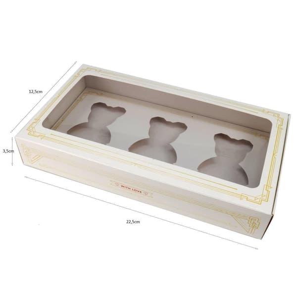 Praline Box - Geometric Bear - Porto Formas 1501 Vit white