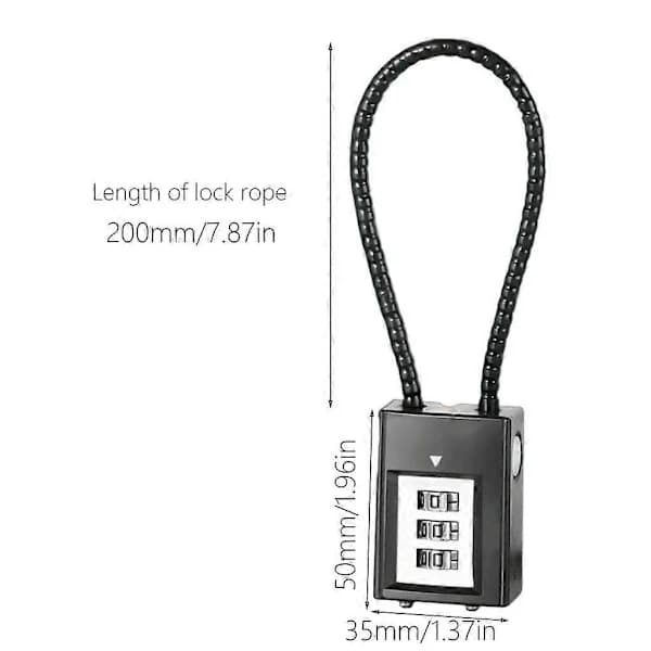 Helmet Lock, Snowboard Lock, Security Cable, Small Outdoor Padlock 20cm