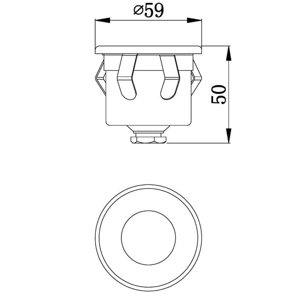 Terra innfelt armatur Aluminium 214