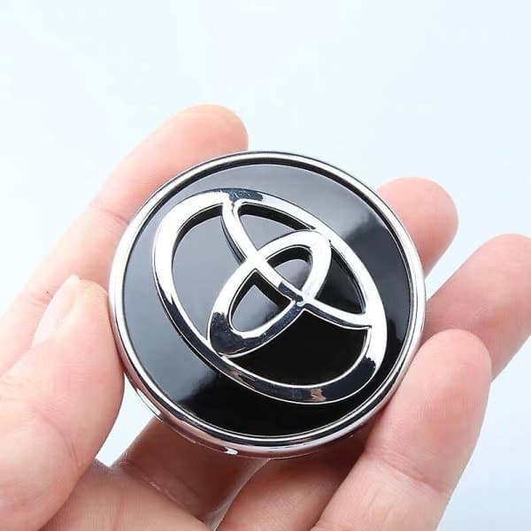 Toyota 4 62mm Navkapsel til Hjulcenter med Logo Sort