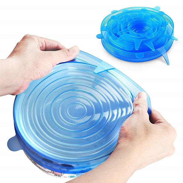 6-pack Blue Silicone Lids