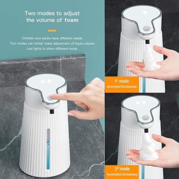 Automatisk såpedispenser, såpedispenser 400 ml berøringsfri såpedispenser – USB-C-lading