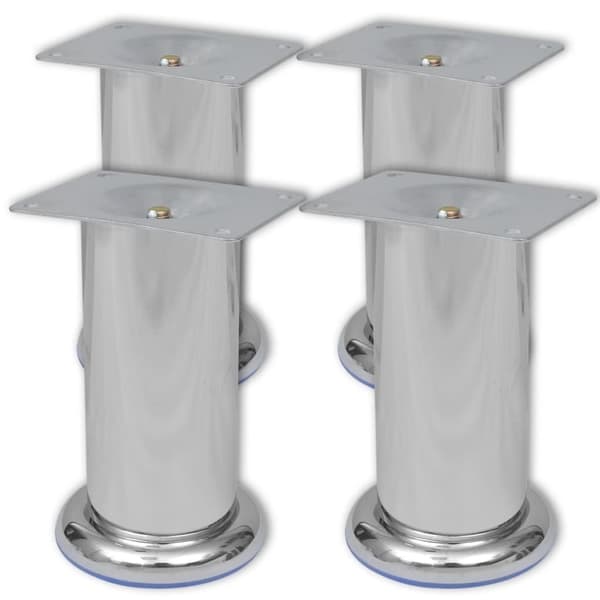 vidaXL Sofaben 8 stk. runde krom 120 mm Silver silver
