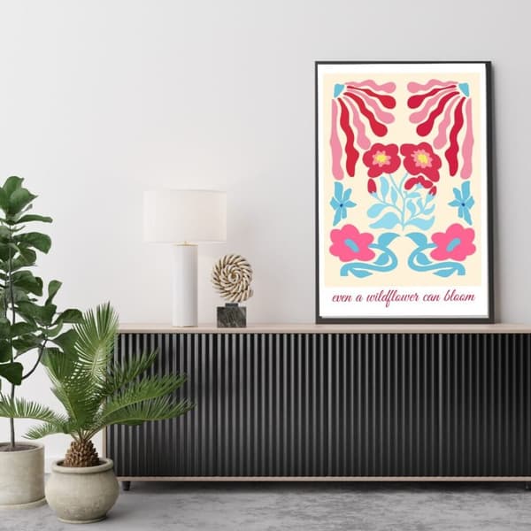 Blomsterplakat 50x70 cm – Blomsterplakat | Botanisk Vægkunst