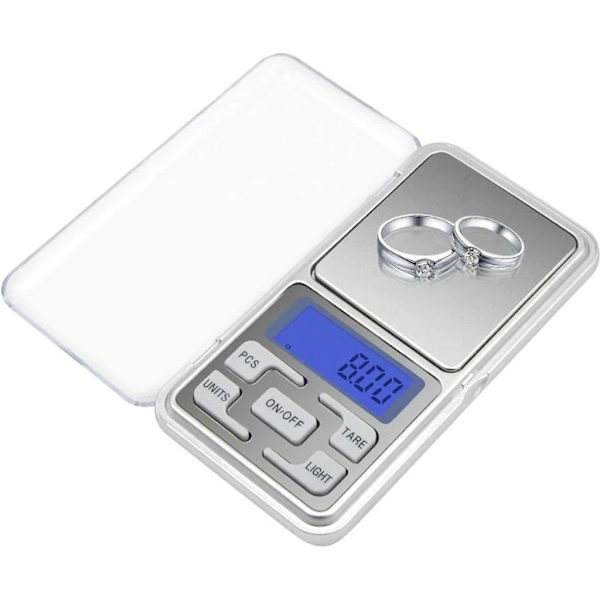 2-Pack - Digital Scale - Pocket Scale / Kitchen Scale - Scale - 0.01-200g Silver Silver Silver Silver