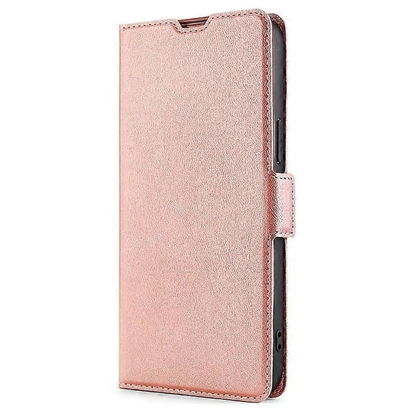 Etui til iPhone 16e med kortholder PU-skinn Telefondeksel (Rosegull)