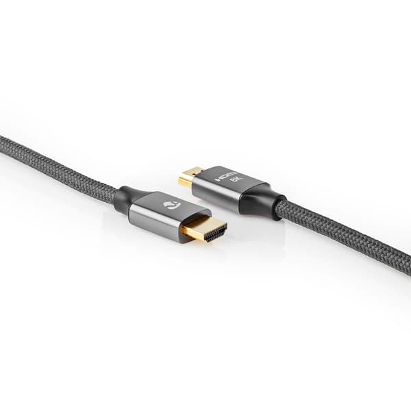 Nedis Ultra High Speed HDMI-kaapeli 8K@60Hz 48 Gbps 1 m harmaa metallilla Grå