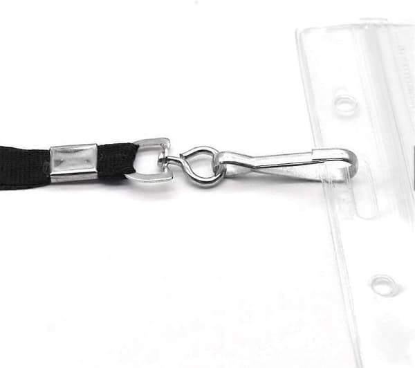Halsband för ID-brickor/Namnlappar (50 st, Svart)