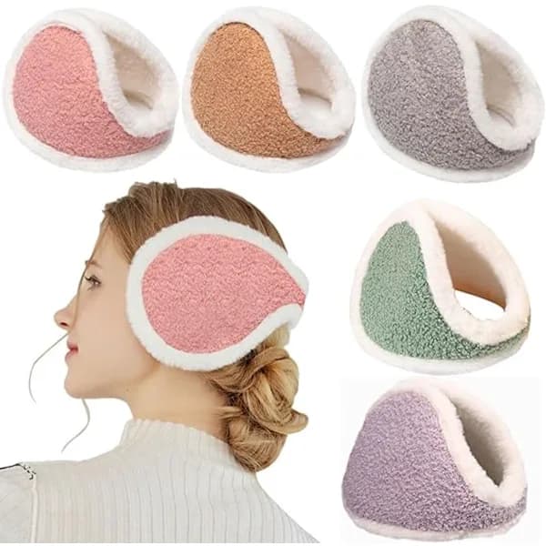 Earmuffs - Windproof and Warm Earmuffs - Extra Thick Earmuffs - Essential Outdoor Winter Items (Pink)