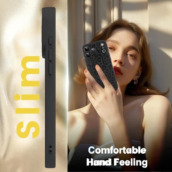 Kompatibel med iPhone 17 Pro Max Skal 2025 Leopardtryck Stötsäker Silikon