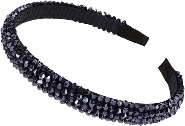 Hårbånd til piger Rhinestone Krystal Perle Bryllup Fest Marineblå 39x1,2 cm Navy blue