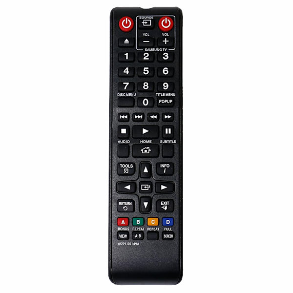 Ersätter AK59-00149A för Samsung Blu-Ray DVD-spelare Fjärrkontroll BD-F5100/ZA BD-H5100 BD-JM57 BD-JM57C BD-J5700 BD-ES5300