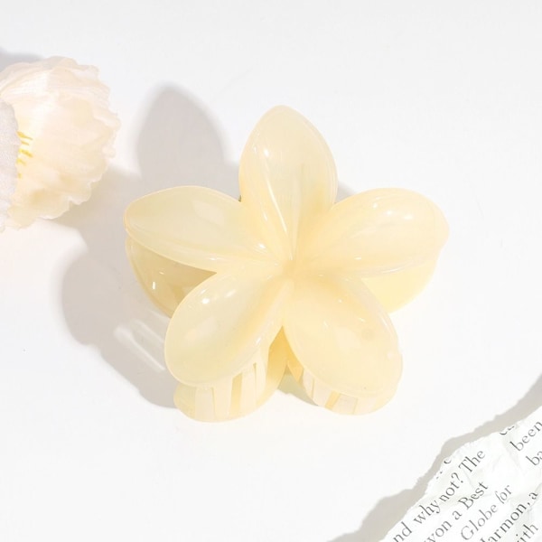 3 st Hårklämmor med Blommor Gul YELLOW