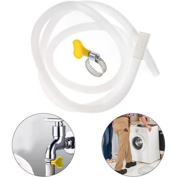 Dräneringsslangkit Luftkonditionering Tvättmaskin TPE Vit 3m