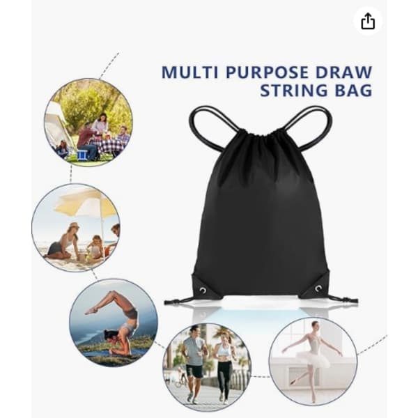 Drawstring Bag, PE Bag Drawstring Gym Bag, Large Capacity Drawstring Sports Bag, 10 Pieces