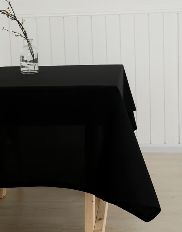 Svart duk 60x84 tommer rektangulær duk for 4 fots bord