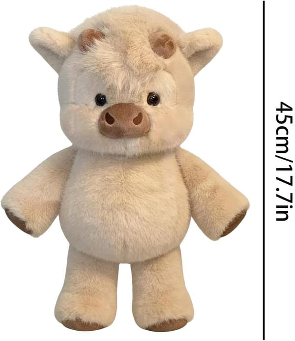 Kalv springende plysjleketøy, myk dyreplysj, 45 cm, gave