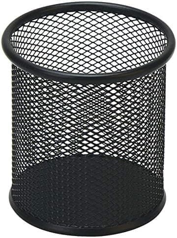 Mesh Pen Holder - Black Desk Pen Holder - Creative Large Capacity Pen Holder - Desktop Office Storage Box