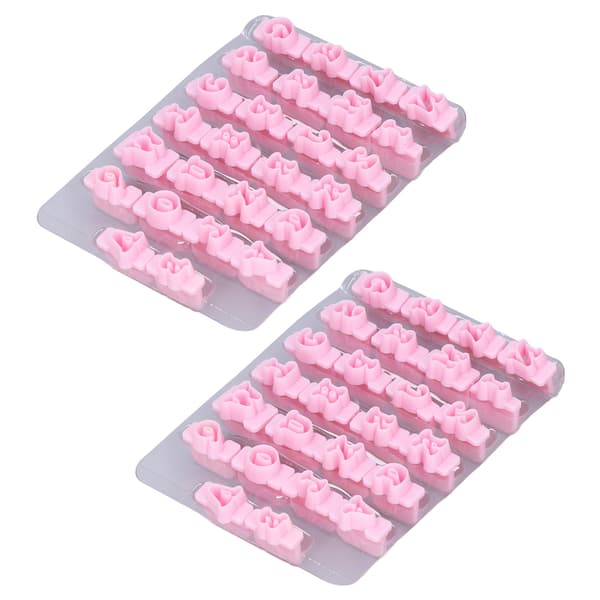 2 æsker engelske bogstavsforme kage fondant tryk stempling silikoneform kagedekoration 0.2