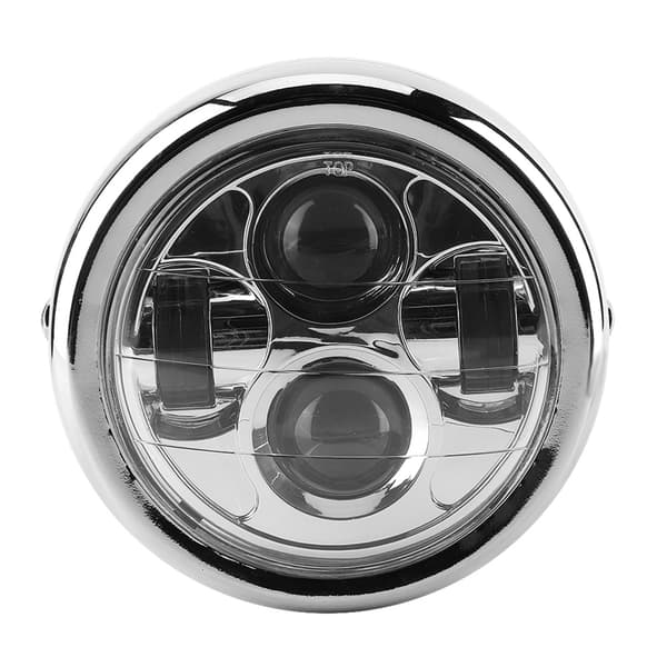 Motorsykkel frontlys Universal Vintage Aluminium Retro LED Runde Frontlys