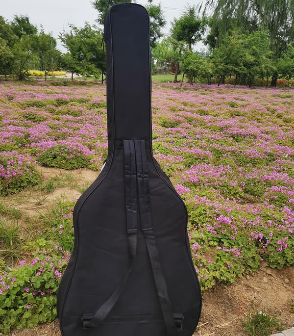 Tjock bomullsgitarrväska Dubbel axel Oxford tyg Ryggsäck för Ballad gitarr Instrumentväska 110cm längd