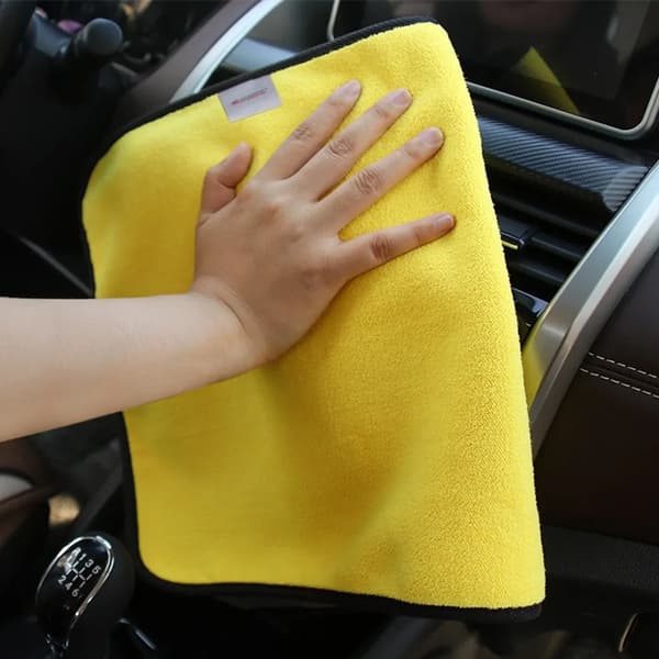 Biltorkhandduk Mikrofiber 3-pack 30x40 cm Gul Luddfri